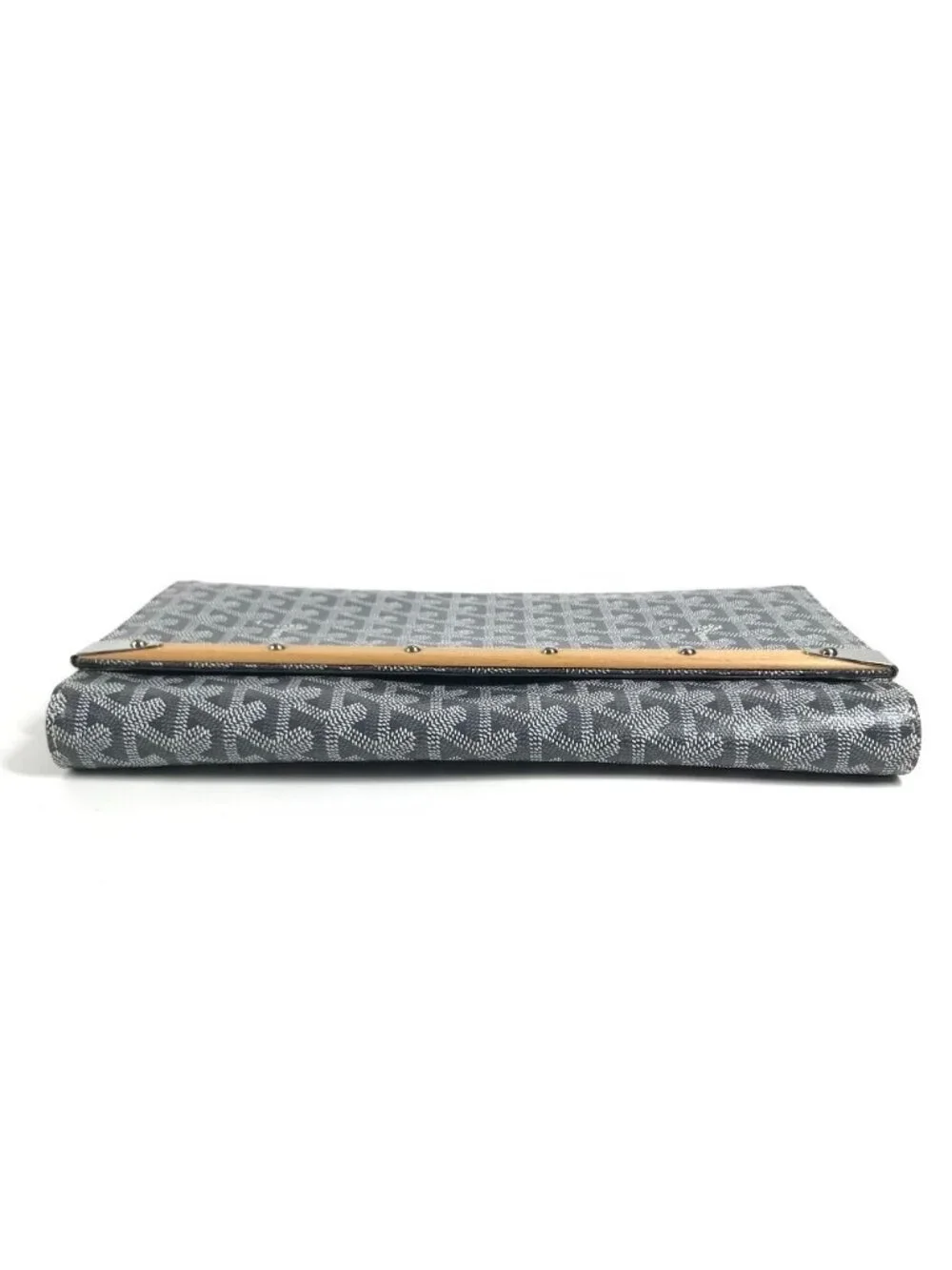 Goyard Clutch Monte Carlo Leather Gray